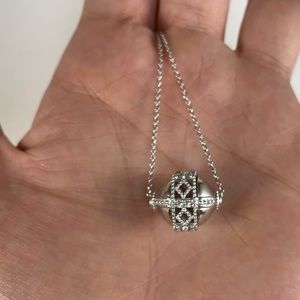 925 CZ Decorative Circle Necklace